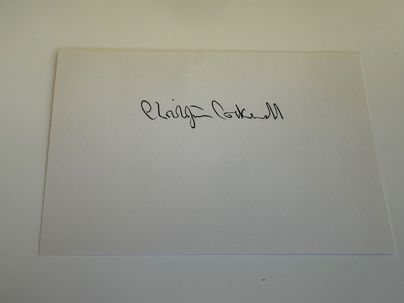 Christopher Cockerell signed card