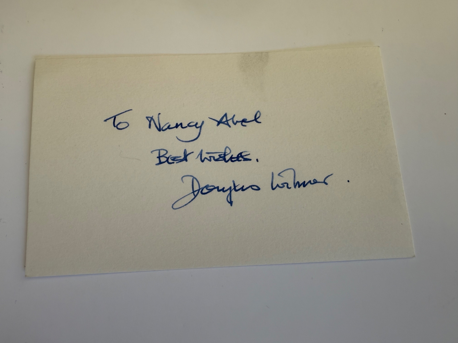 Douglas Wilmer signed card