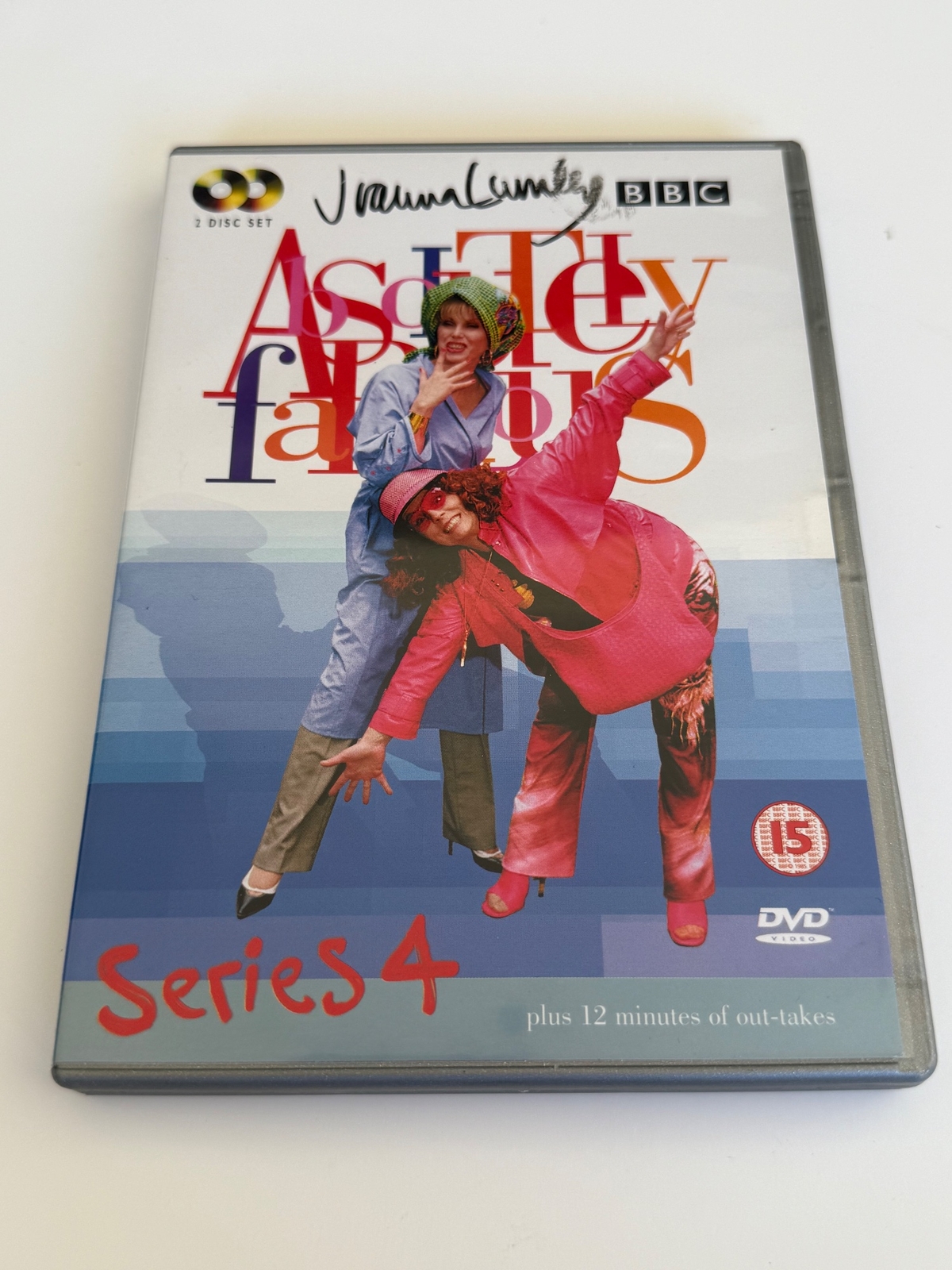 Absolutely Fabulous - Seson 4 DVD signed by Joanna Lumley. Slightly smudged.