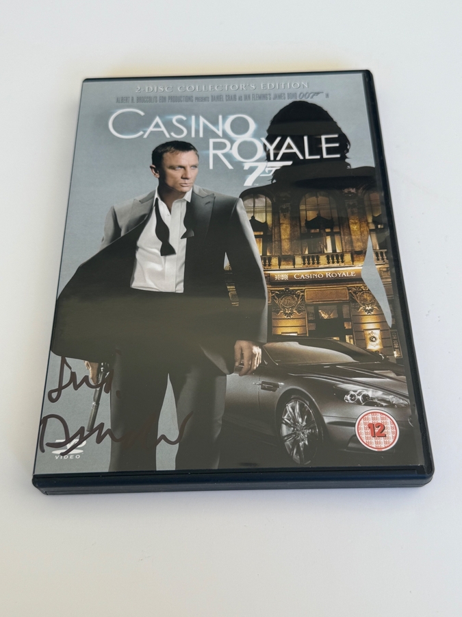 Casino Royale DVD signed by Judi Dench.