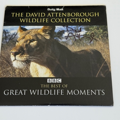 David Attenborough. - Great Wildlife Moments DVD. Signed by David Attenborough.