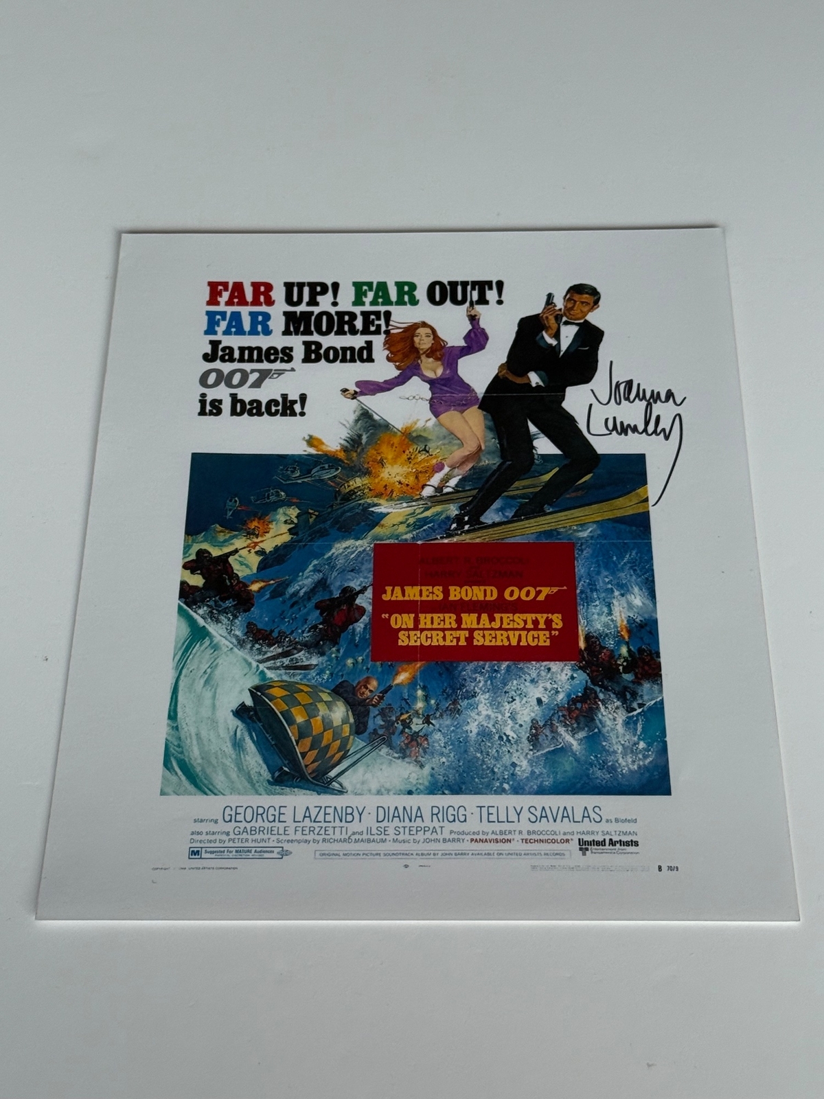 James Bond - On Her Majesty’s Secret Service photo signed by Joanna Lumley.
