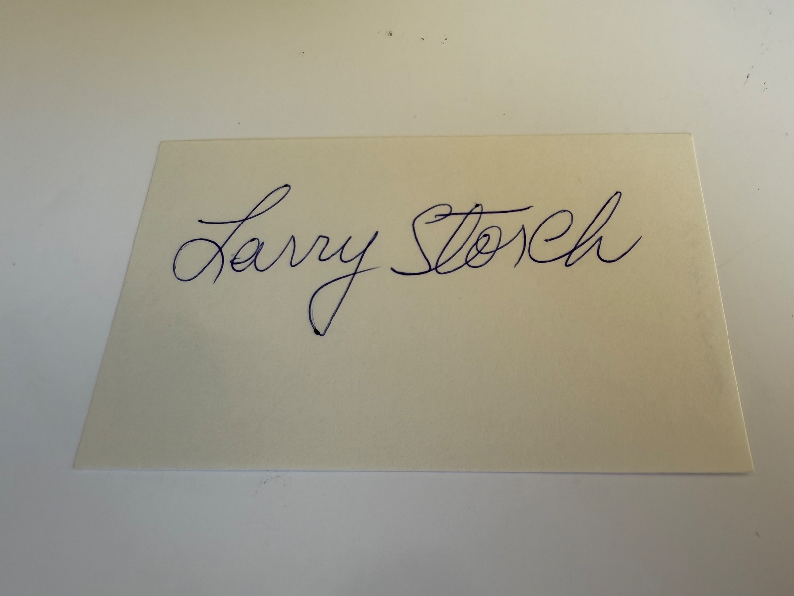 Larry Storch signed card