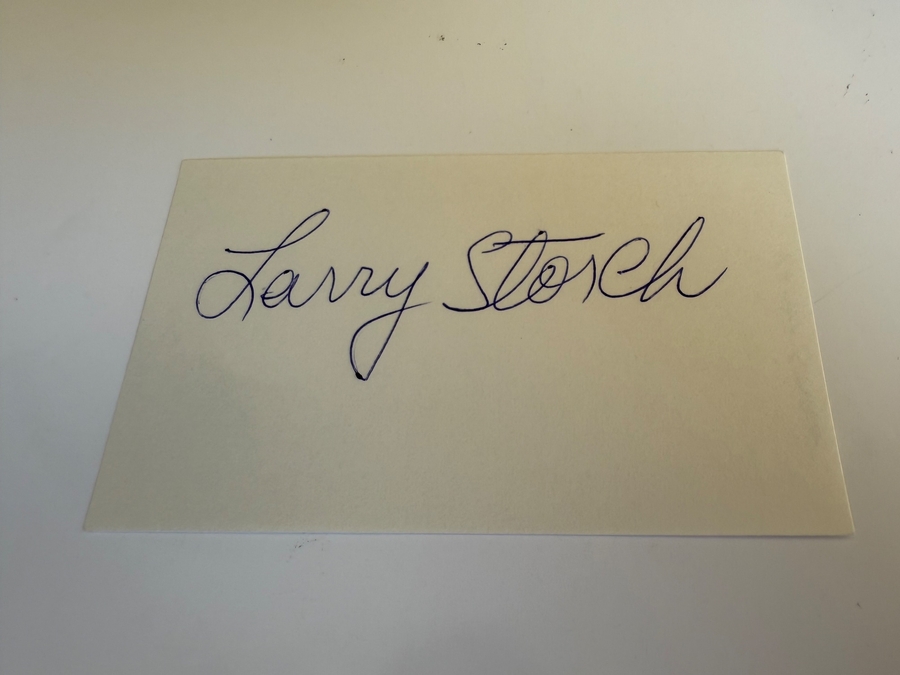 Larry Storch signed card