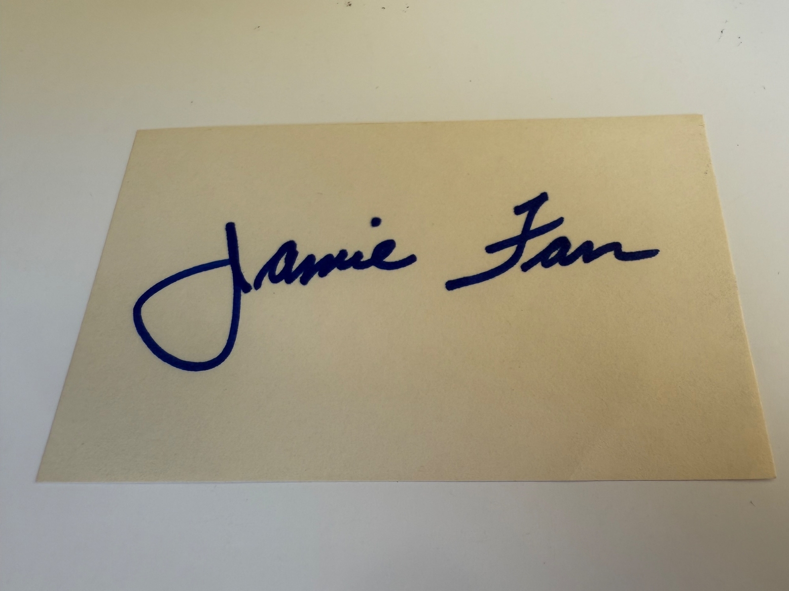 Jamie Farr signed card