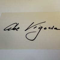 Abe Vigoda signed card