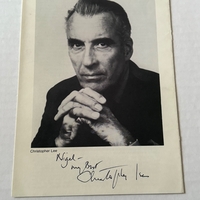 Christopher Lee signed item