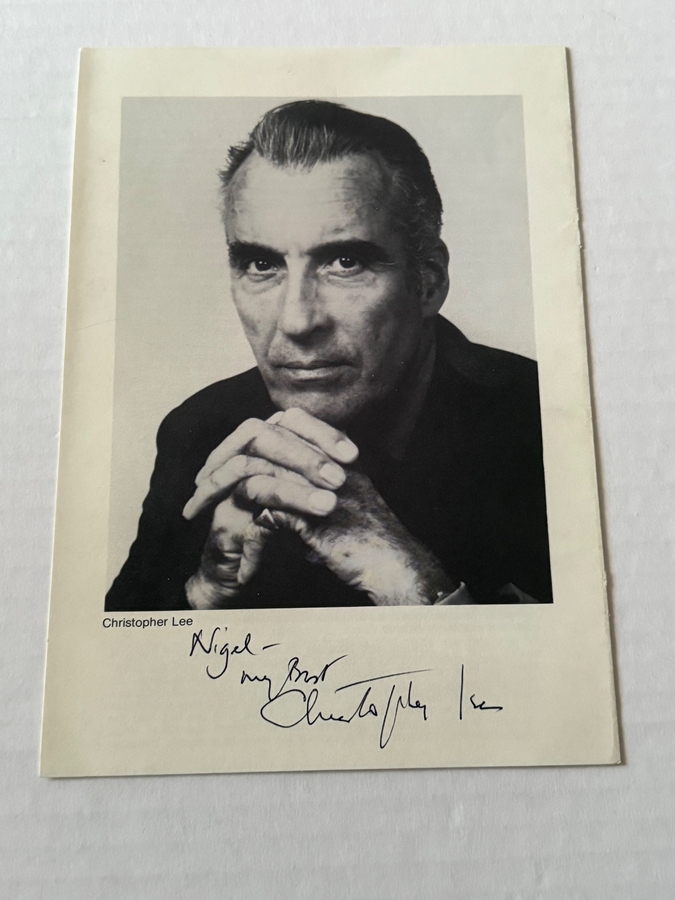 Christopher Lee signed item