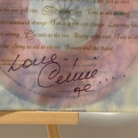 Celine Dion. Beauty and the Beast CD. Signed by Celine Dion