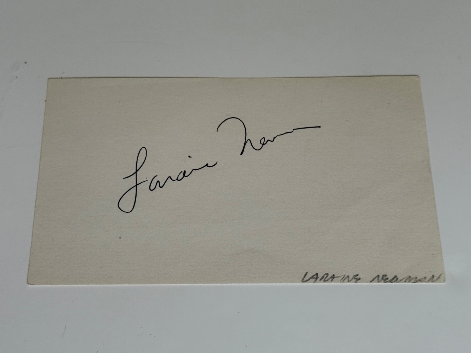 Laraine Newman signed card
