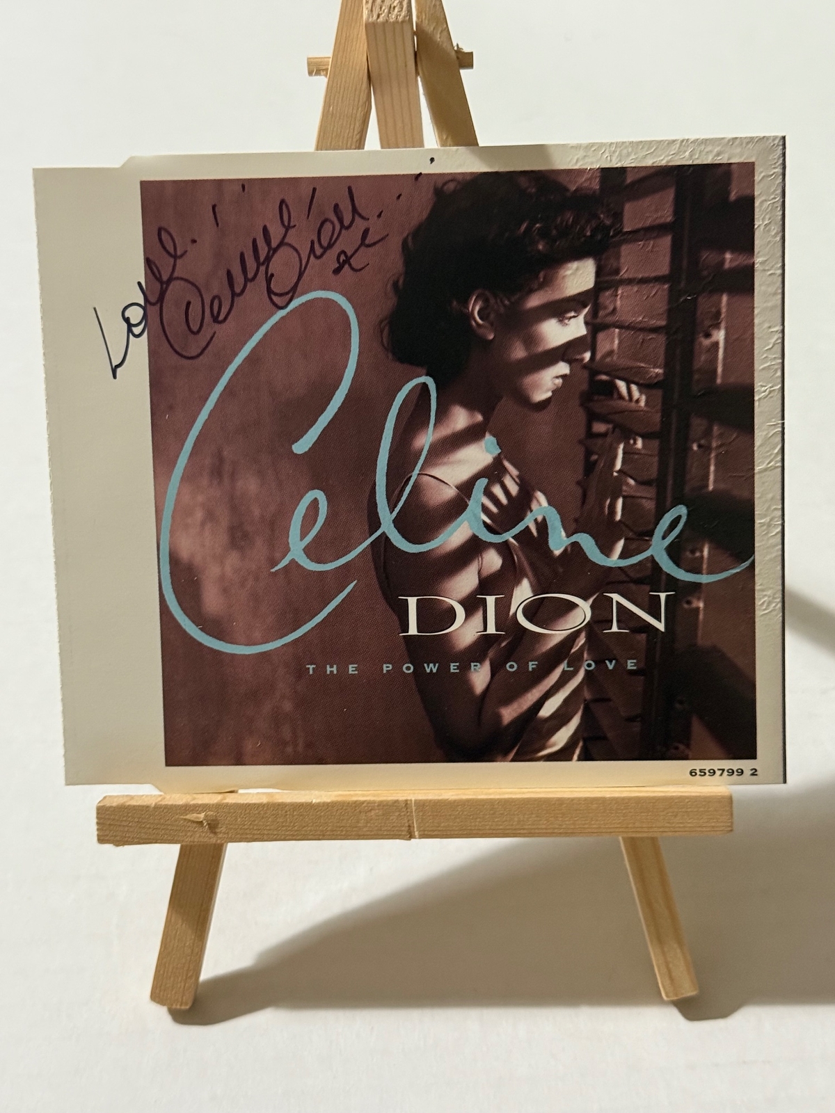Celine Dion - The Power of Love CD. Signed by Celine Dion. Damaged