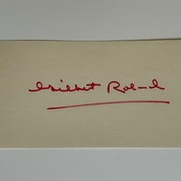 Gilbert Roland signed card