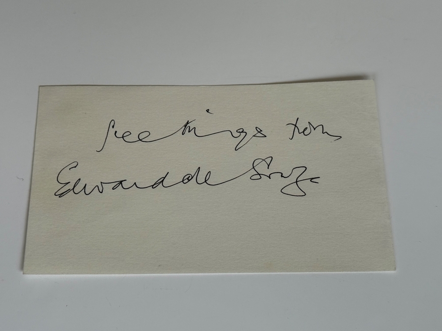 Edward De Souza signed card