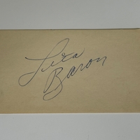Lita Baron - signed card