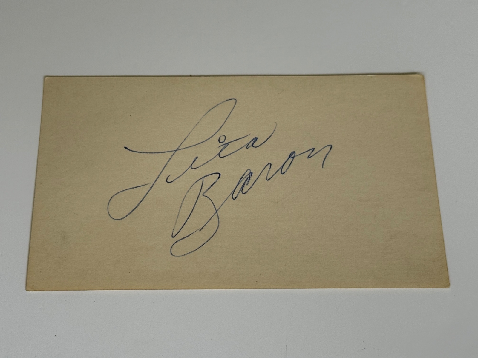 Lita Baron - signed card