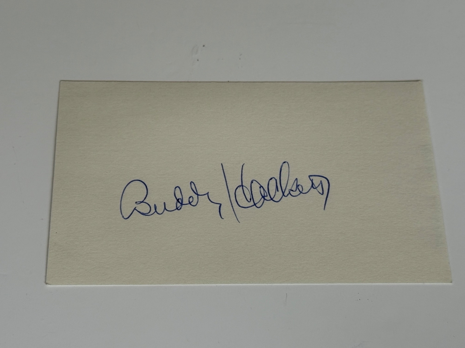 Buddy Hackett signed card