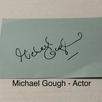 Michael Gough signed signed card