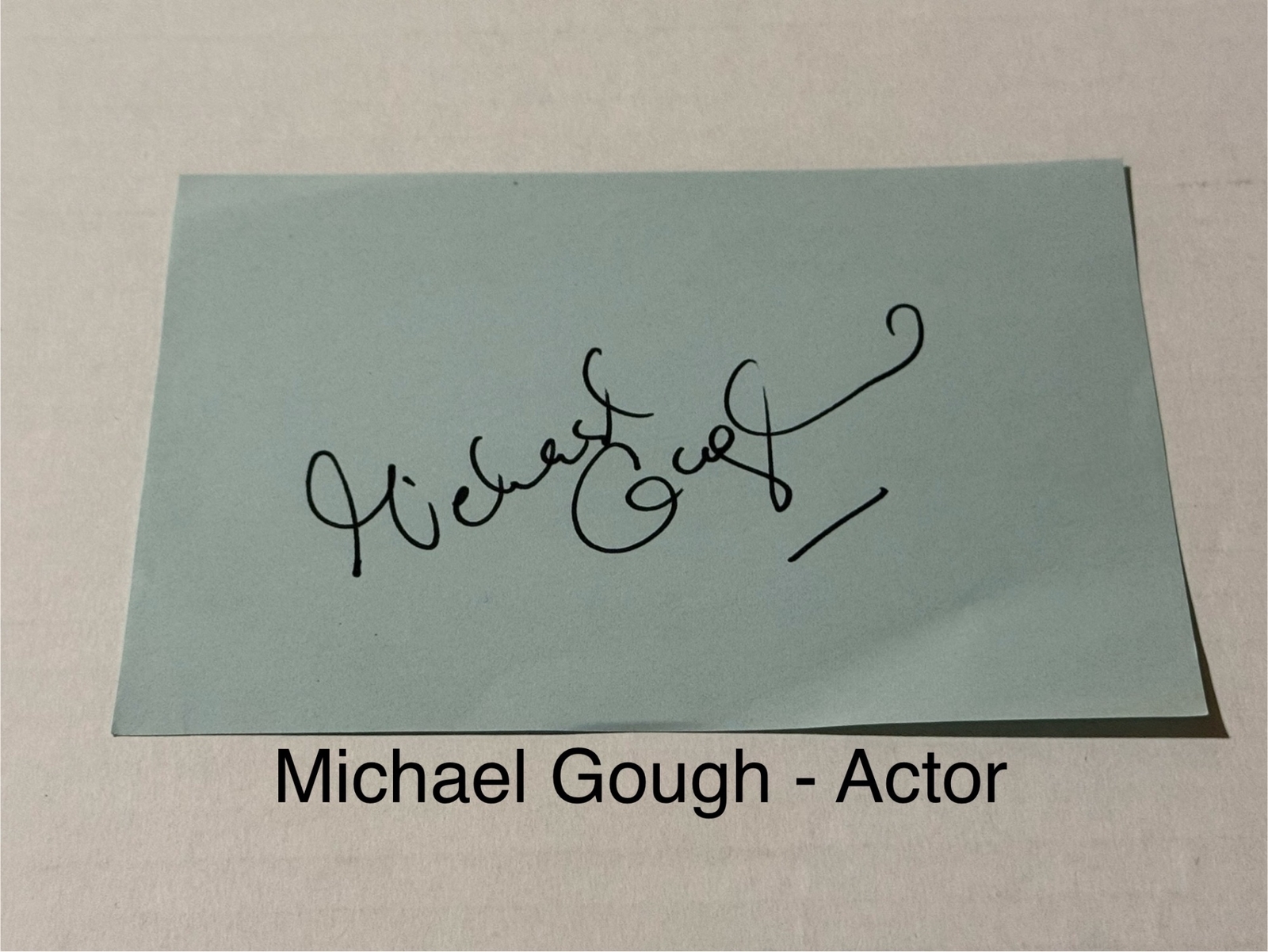 Michael Gough signed signed card