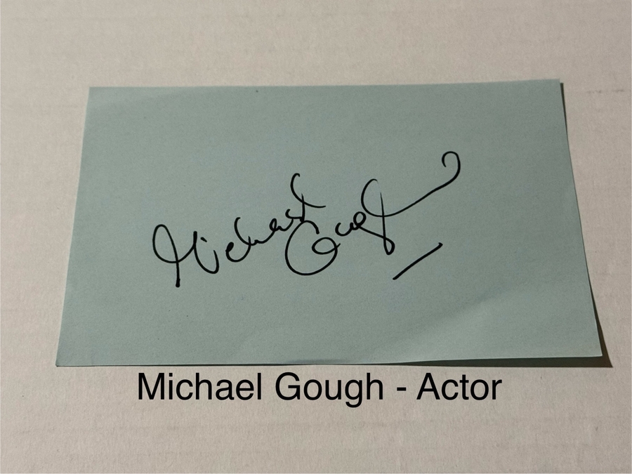 Michael Gough signed signed card