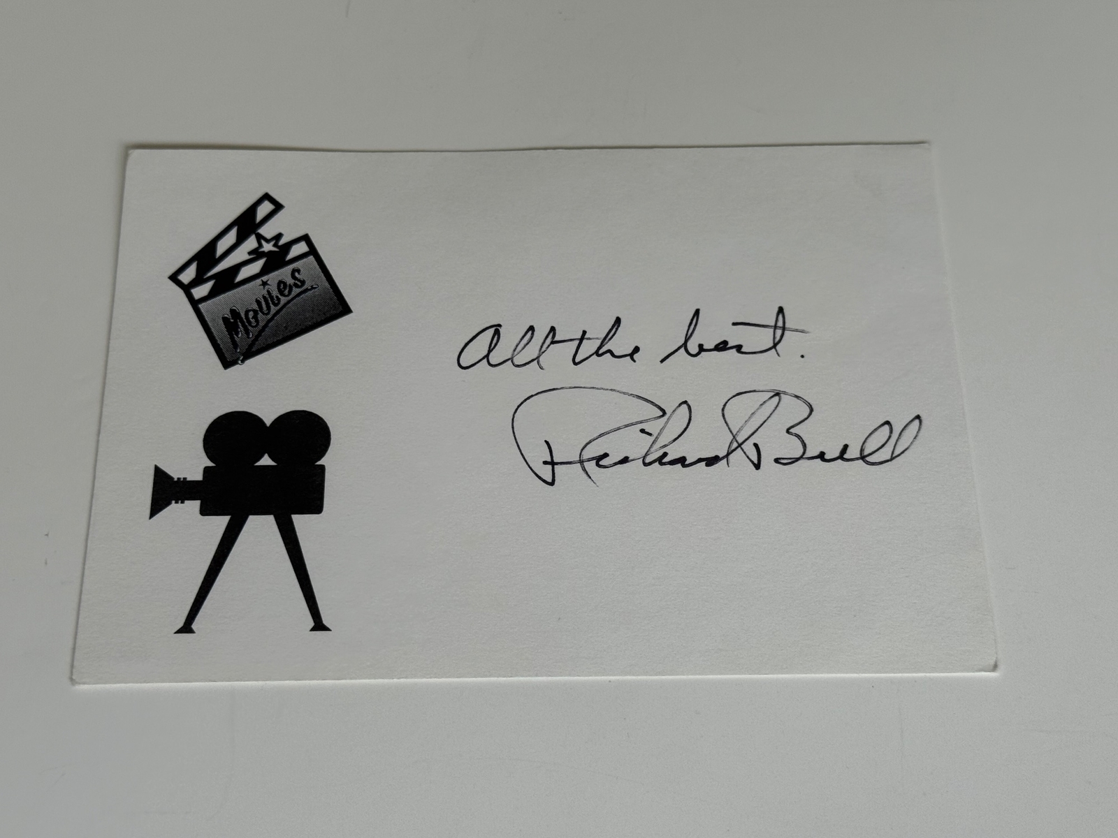 Richard Bull signed card