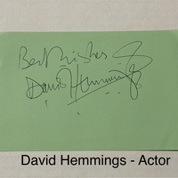David Hemmings signed signed card