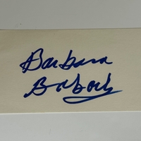 Barbara Babcock signed card
