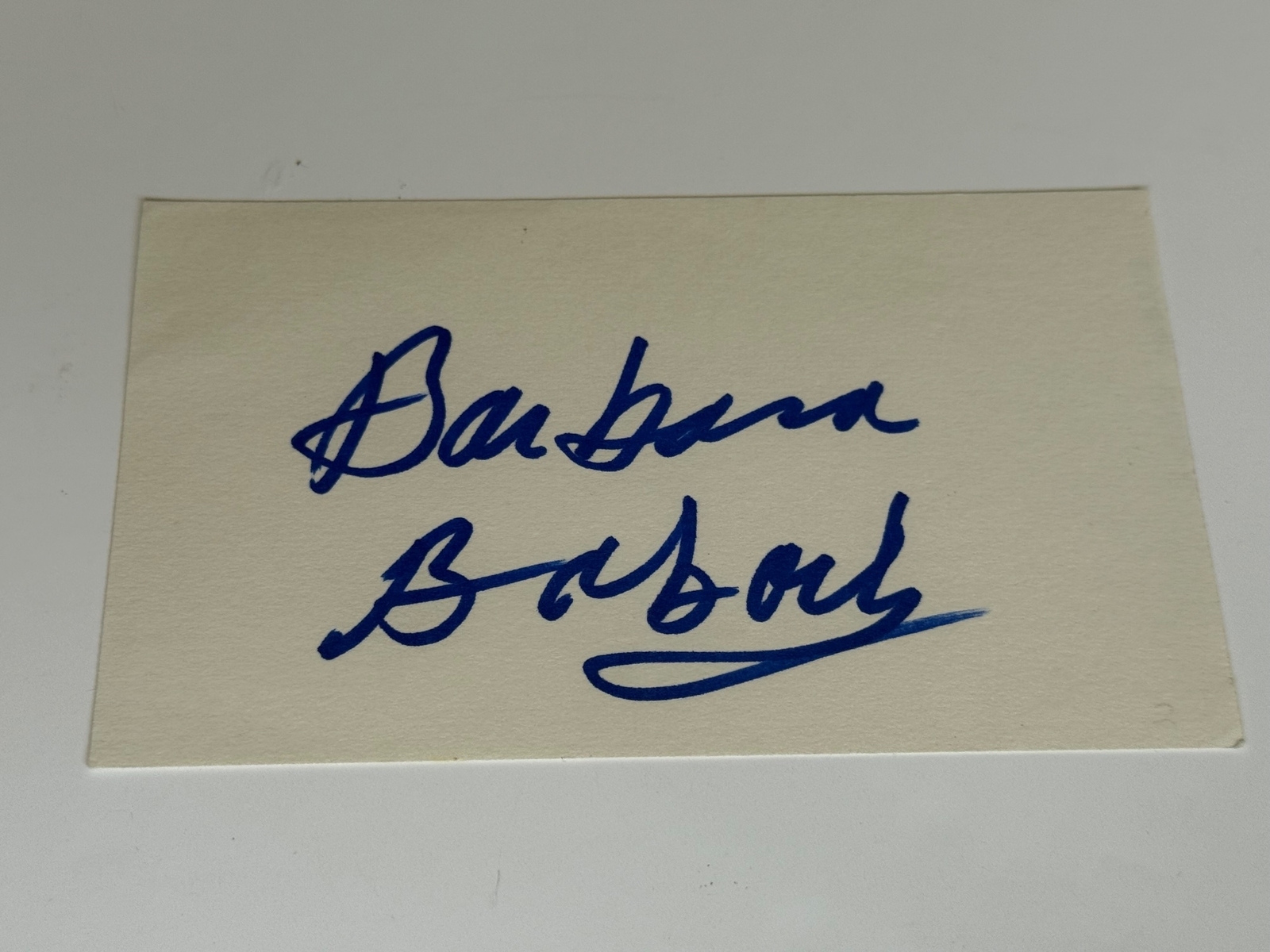 Barbara Babcock signed card