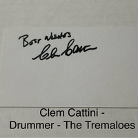 Clem Cattini signed signed card