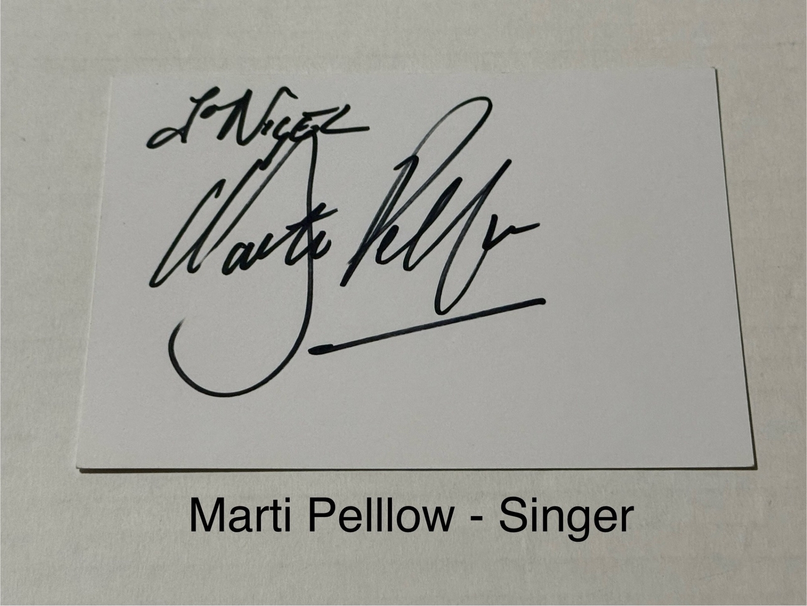 Marti Pellow signed signed card