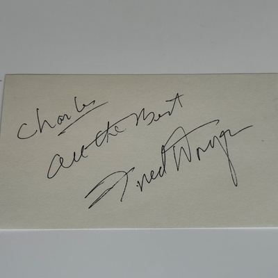 Fred Dryer signed card
