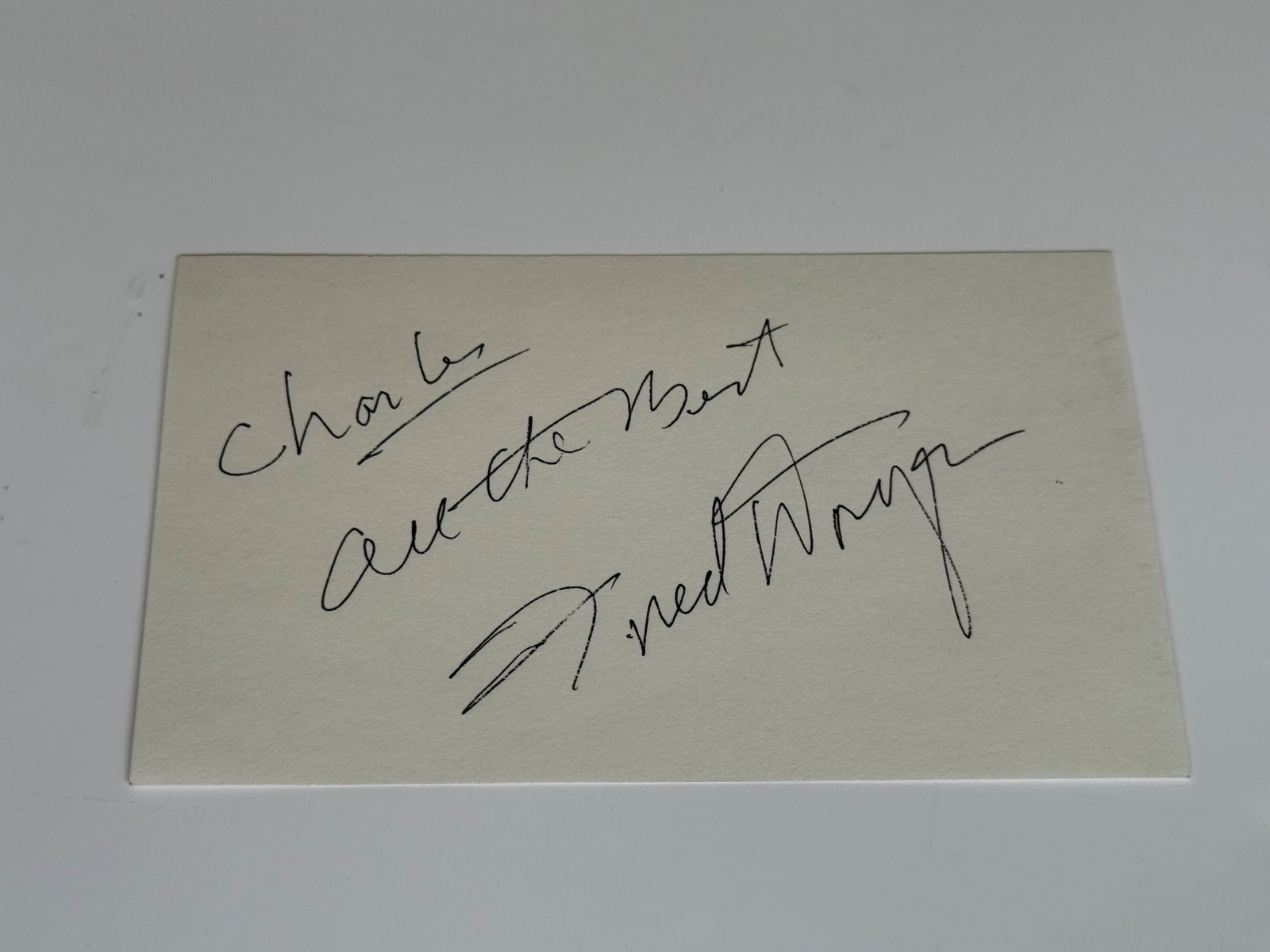Fred Dryer signed card