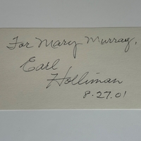 Earl Holliman signed card