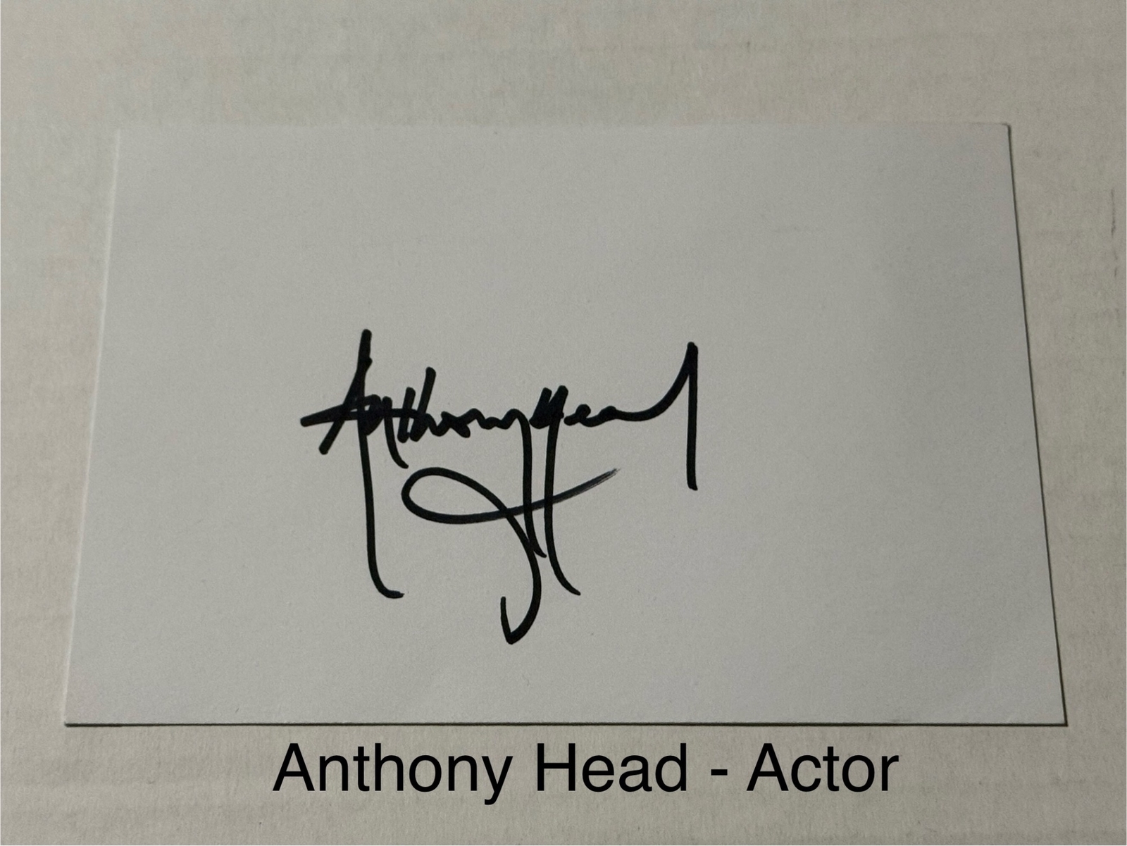 Anthony Head signed signed card