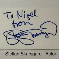 Stellar Skarsgard signed signed card