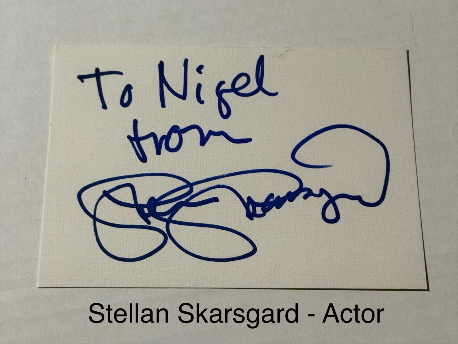 Stellar Skarsgard signed signed card