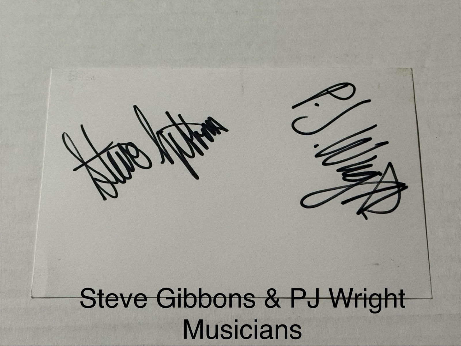 Steve Gibbons signed signed card