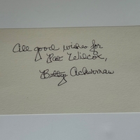 Bettye Ackerman signed card