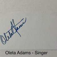 Oleta Adams signed signed card