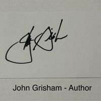 John Grisham signed signed card