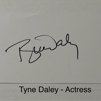 Tyne Daley signed signed card