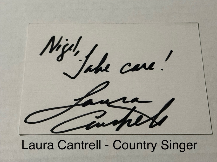 Laura Cantrell signed signed card