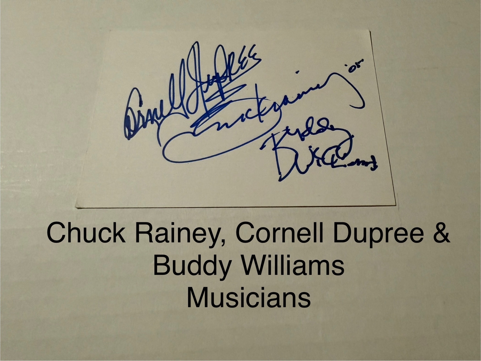 Chuck Rainey signed signed card