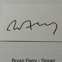Bryan Ferry signed signed card