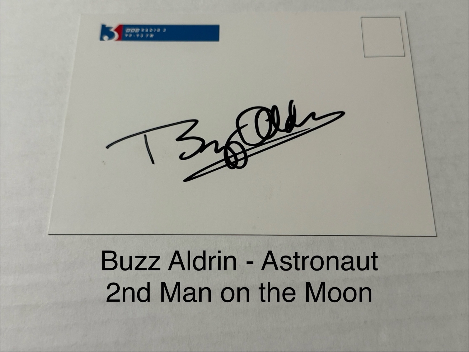 Buzz Aldrin signed signed card