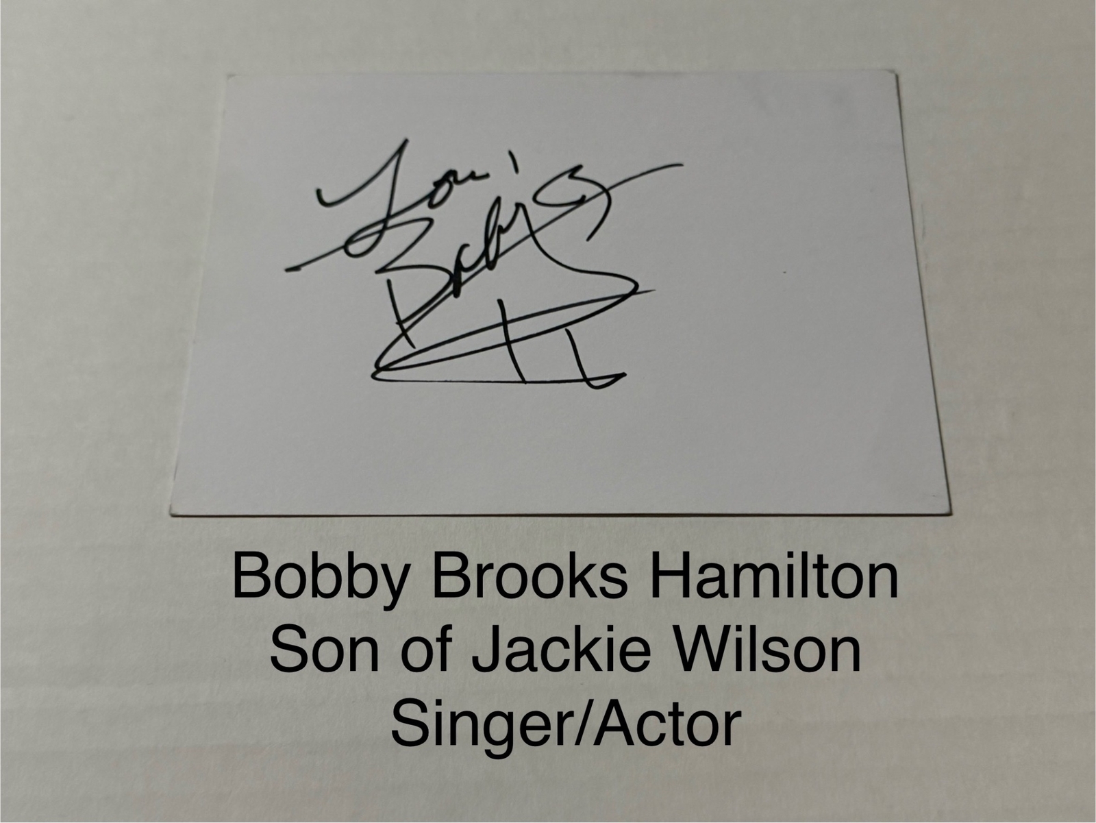 Bobby Brooks Hamilton signed signed card