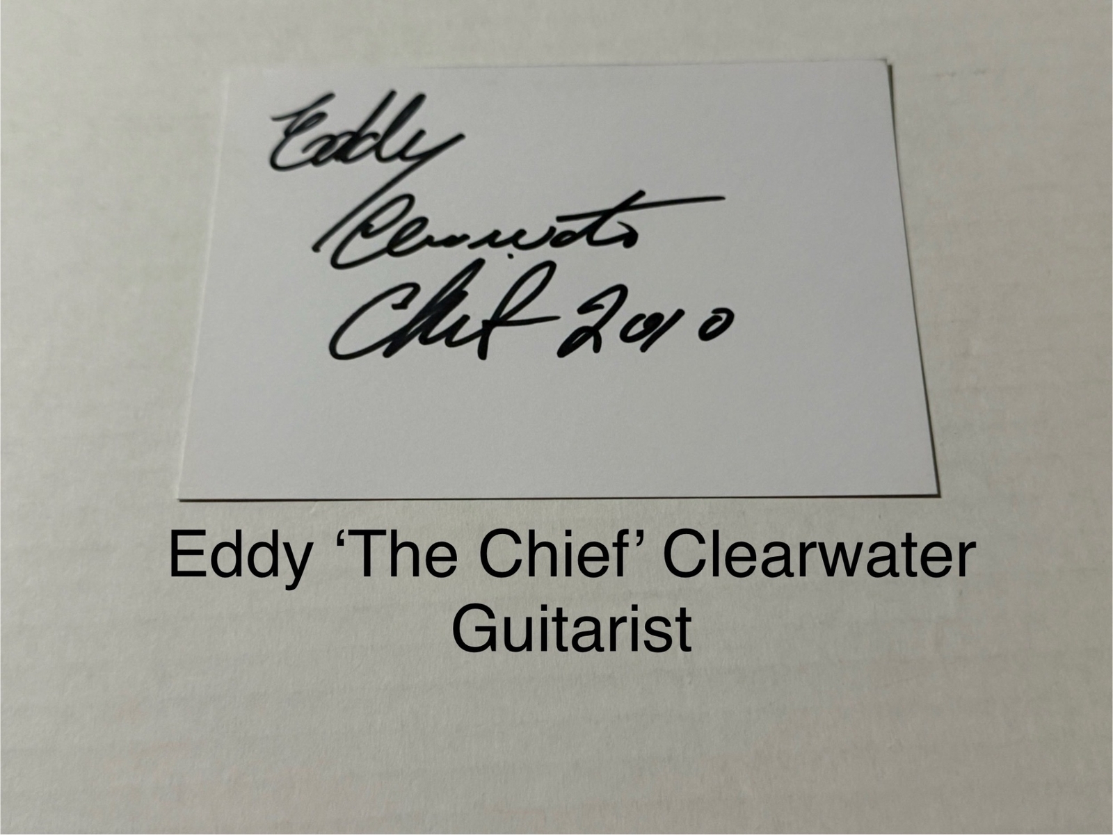 Eddy Clearwater signed signed card