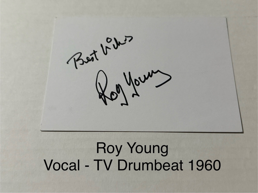 Roy Young signed signed card