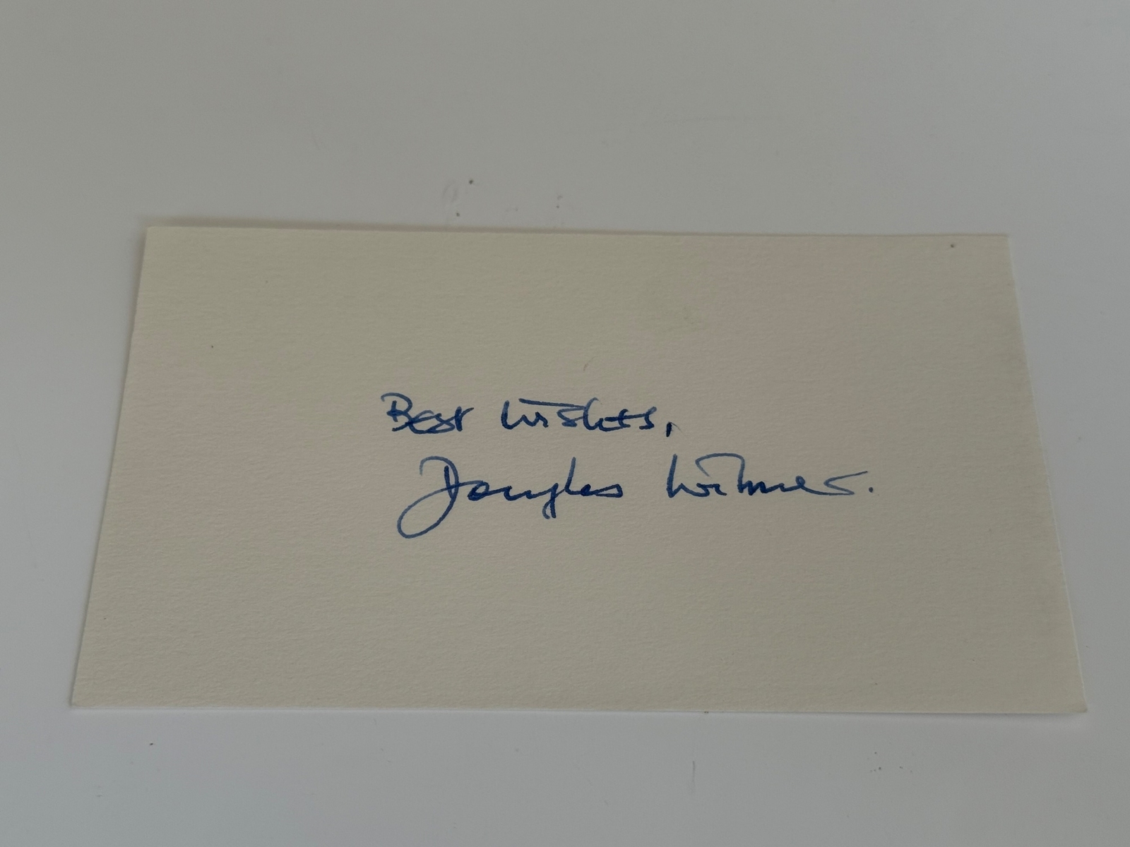 Douglas Wilmer signed card