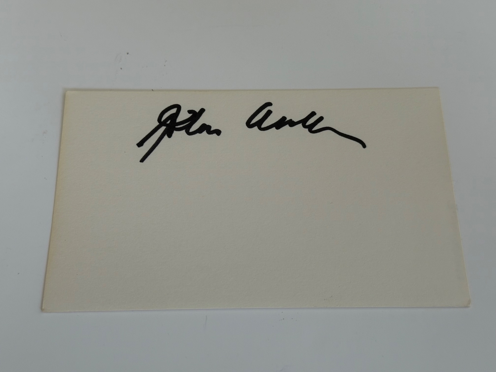 John Archer signed card