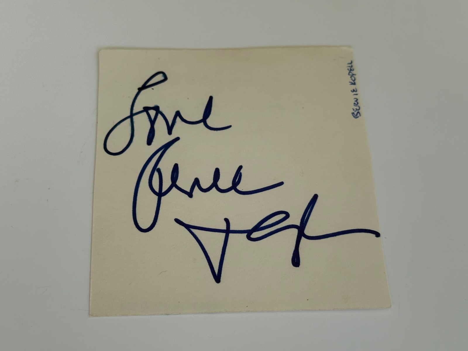 Bernie Kopell signed card